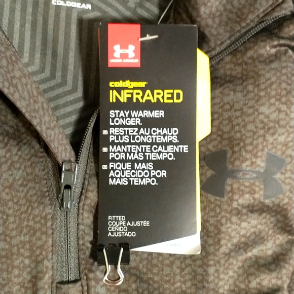 UA Fitted Coldgear 1/2 Zip Long Sleeve - Picture 8 of 10